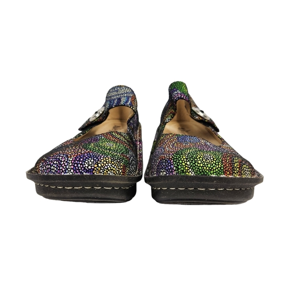 Alegria Paloma Bullseye Leather Mary Jane Clogs Multicolor     Size 41 - Picture 6 of 12